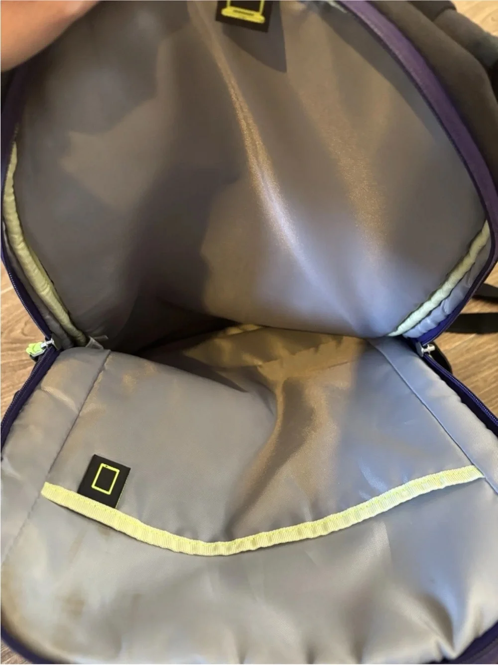 Adidas Black Purple Green Laptop Backpack Athletic School Bag - Picture 4 of 8